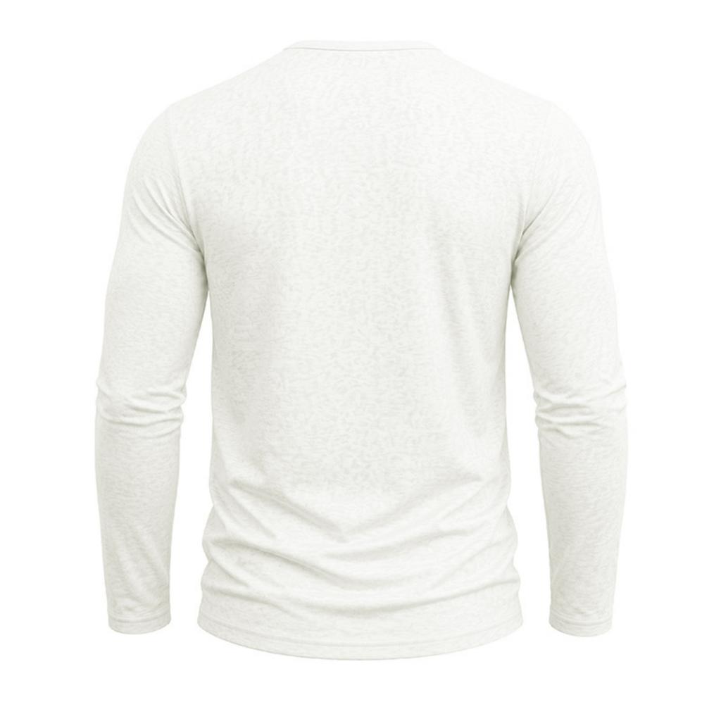 Men's Long Sleeve V-Neck Shirt Casual Base Layer Top for Everyday Wear