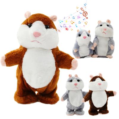 Talking Hamster Plush Toy Repeats Your Words with Voice Recording & Walking Action Cute Interactive Stuffed Animal for Kids Fun Educational Gifts