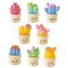 Mini Figurine Cactus Mignon en Résine Ornement Miniature Plante en Pot Petite Plante Cactus Artificiel Faux pour Tableau de Bord de Voiture Bureau à Domicile