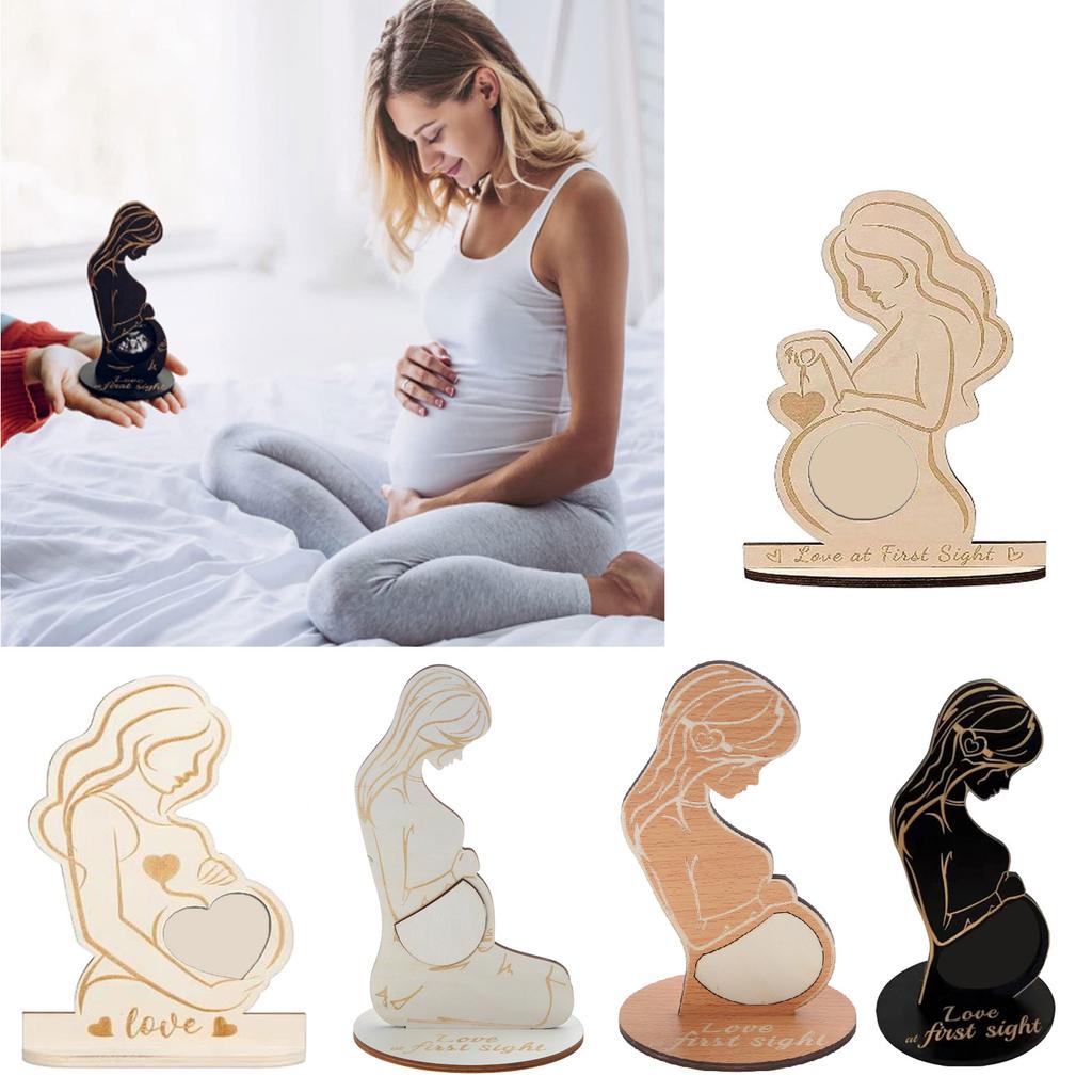 Expectant Mother Gift Wooden Picture Frame for Baby Ultrasound Photos Love in the Belly Unique Pregnant Mum Gift