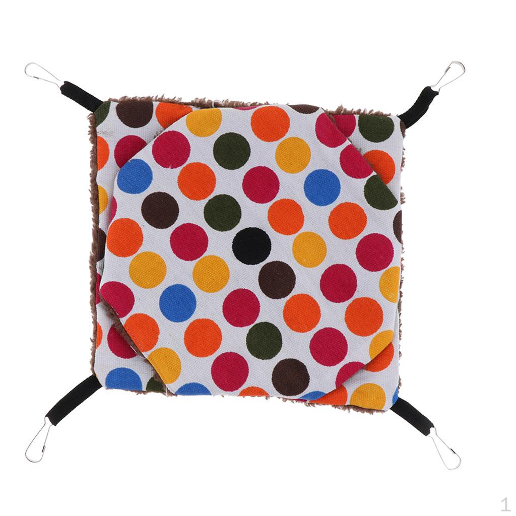 

And Colorful Double Layer Swing Hammock Sleeping Bag Pet Nest, Suitable for Squirrels, Dutch Pig, Dot S