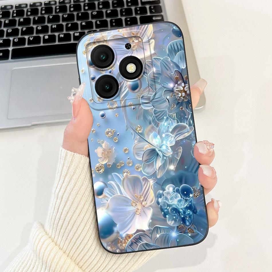 For Itel A50 A50C A667L A669L Beautiful Bow Rose Painting Phone Case For ItelA50 ItelA50C Soft Silicone Shockproof Cases