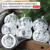 6 Stücke 6cm Weihnachten PVC Glaskugeln Schnee Ball Hängende Verzierung Weihnachtsbaum Dekor