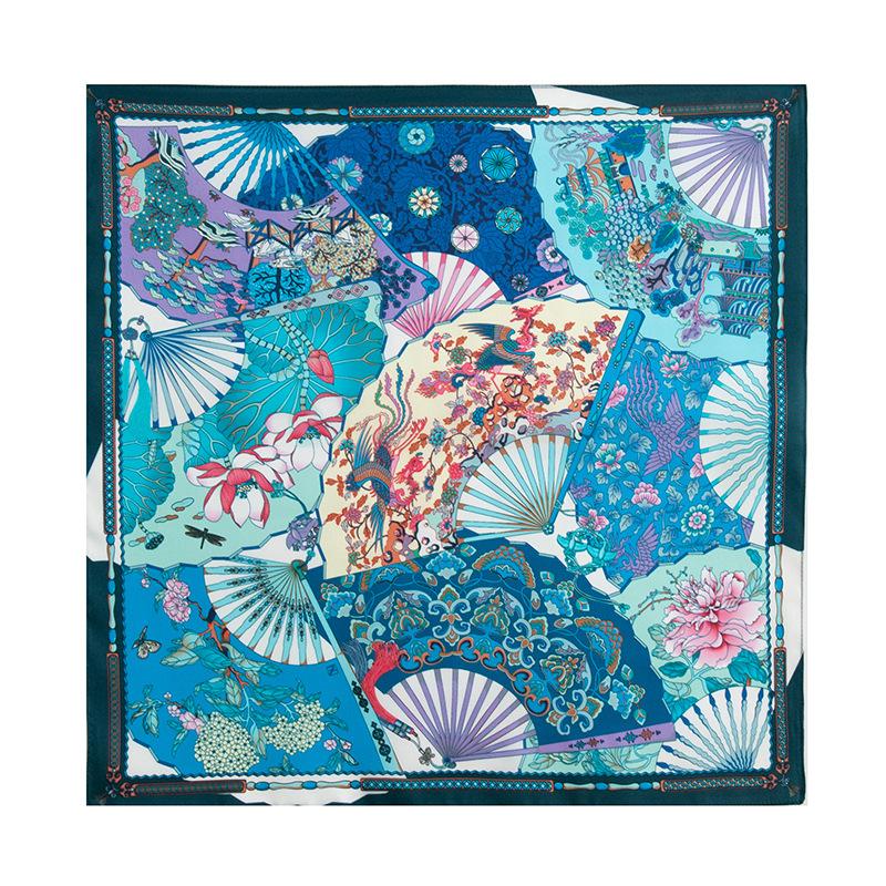 53Cm 100% mulberry silk square scarf classical printed small square scarf