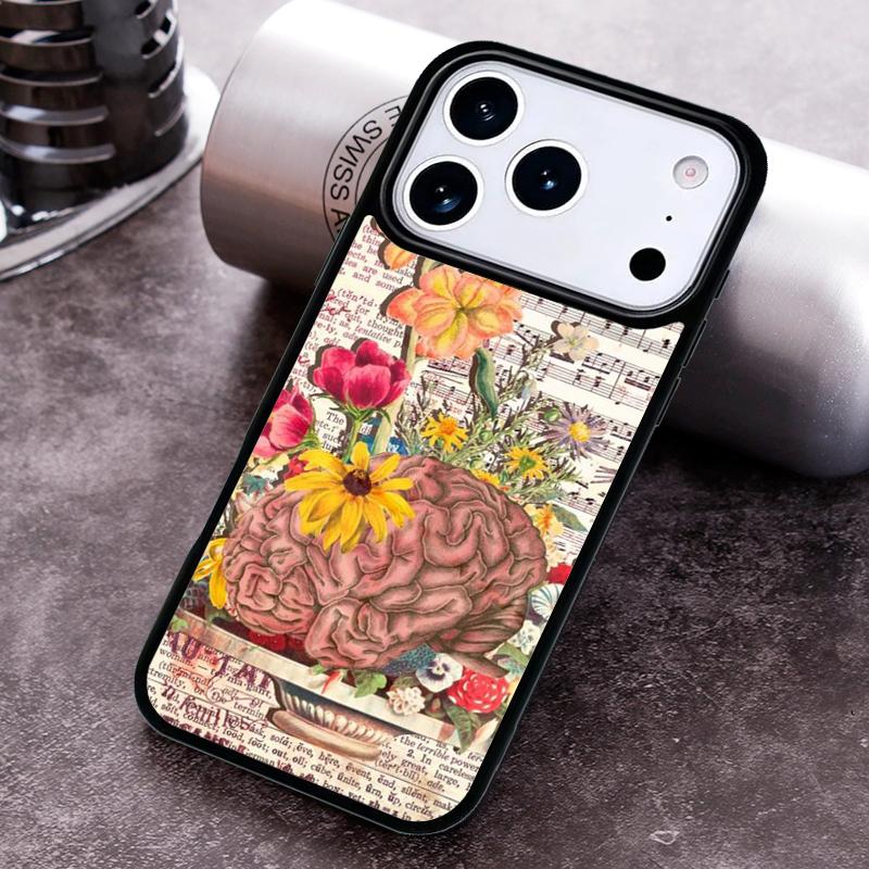 Human Organs Brain Phone Case for iPhone 17 16 15 Pro Max Air 14 13 12 11 Plus Shockproof Cover