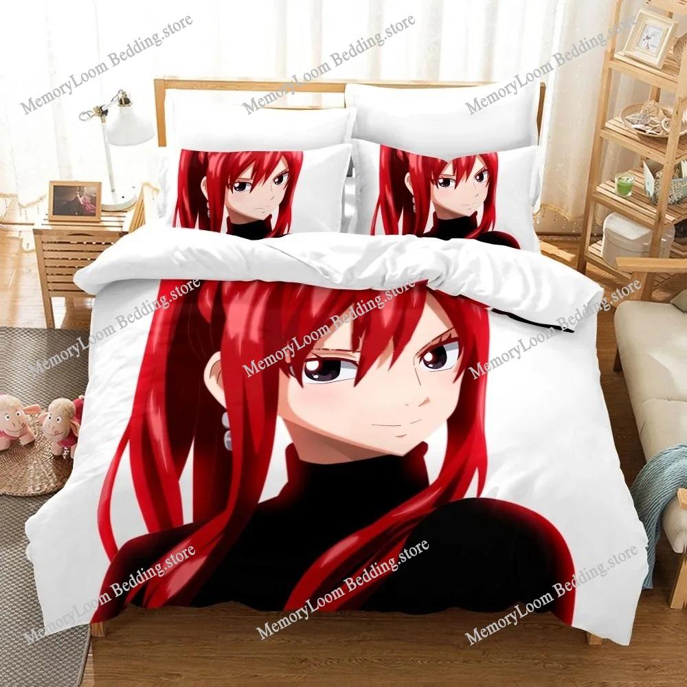 Stampa 3D Anime Fairy Tail Logo Natsu Set Letto Ragazzi Ragazze Misura Singola Queen Copripiumino Federa Letto Bambini Adulti Tessili per la Casa
