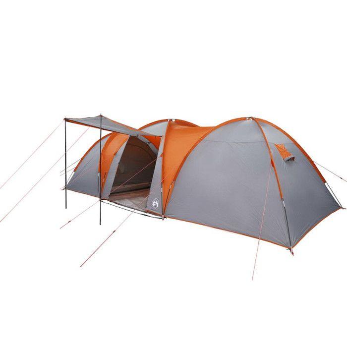 VidaXL Tente familiale à dôme 8 personnes gris et orange imperméable 4009430