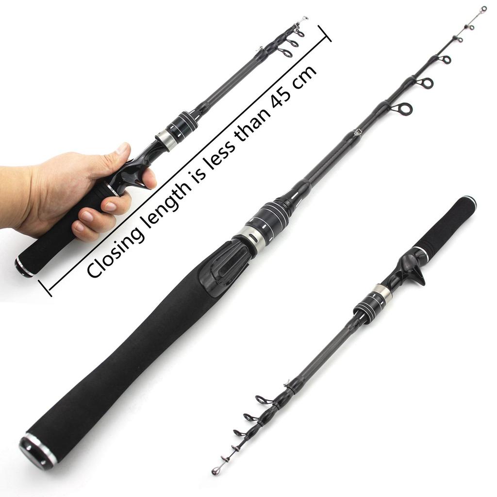 Ultralight Telescopic Tinplate Fishing Rod—Sensitive Tip for Small Fish, Compact for Backpacking.