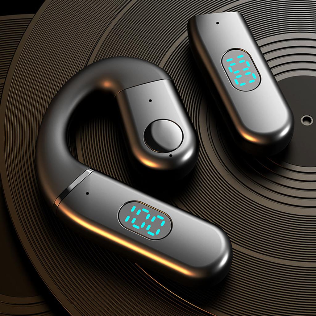 Single Earbud Bluetooth 5.5 ENC Noise Cancelling Bone Conduction Long Battery Life Single Wireless E