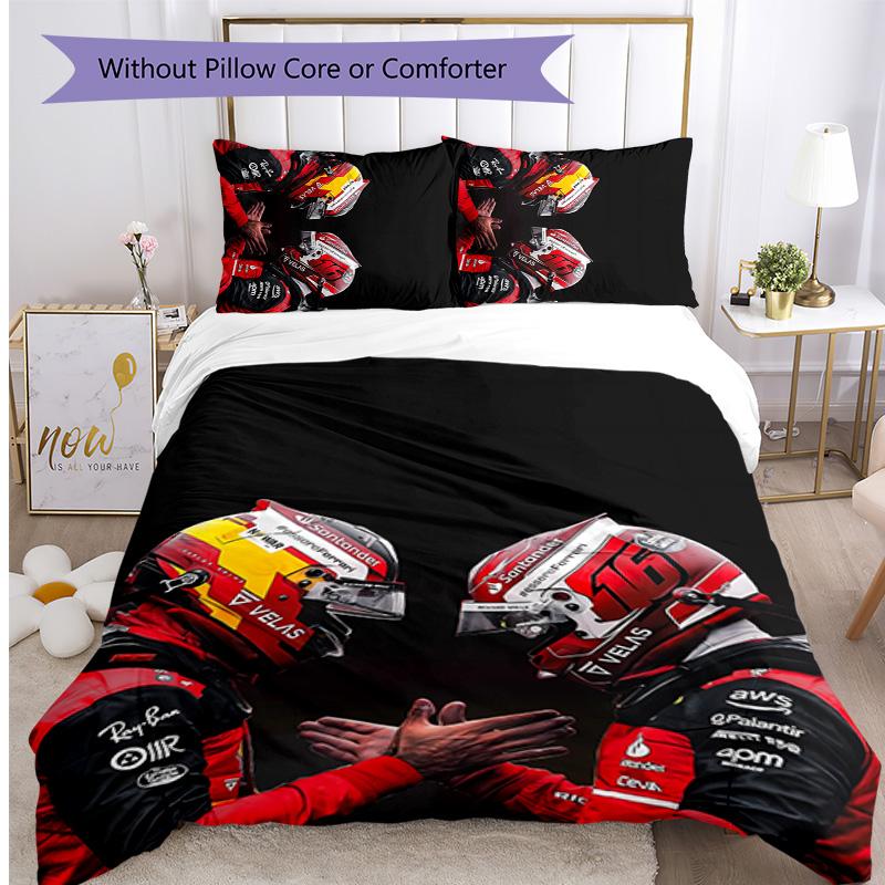 Formula Racing Printed 3PCS Bedding Set Soft Breathable Duvet Cover Pillowcases Set Washable Bedroom Decor Home Gift