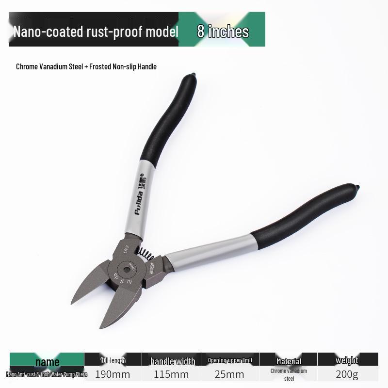 6-Inch Industrial Diagonal Cutting Pliers for Electronics and Models - Offset Jaw Design