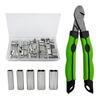 Fishing Crimping Pliers Multifunctional Crimpers Tool Crimp Sleeves Kit with Single /Double Barrel Ferrule Fishing Gear Tackle