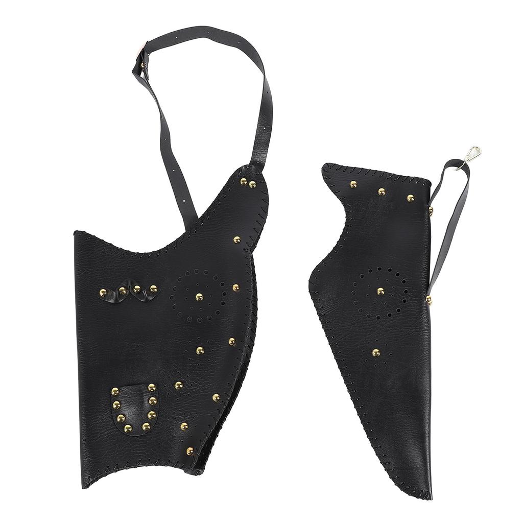 Archery Bow Carrier Black PU Leather Adjustable Arrow Quiver for Outdoor Sports Accessory