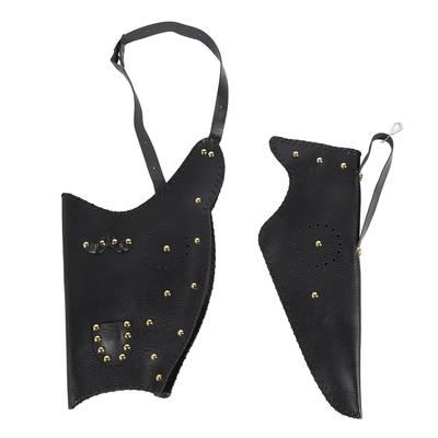 Archery Bow Carrier Black PU Leather Adjustable Arrow Quiver for Outdoor Sports Accessory