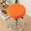 Bar Stool Cover Soft Velvet Round Chair Cover Removable Stool Slipcover Coffee Shop Stool Cover Non-Slip Seat Cushion Protector