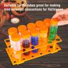 Plastic Test Tube Set with Stand - Uncharged Jumbo Scientific Tubes for Lab Experiments and Halloween Decorations