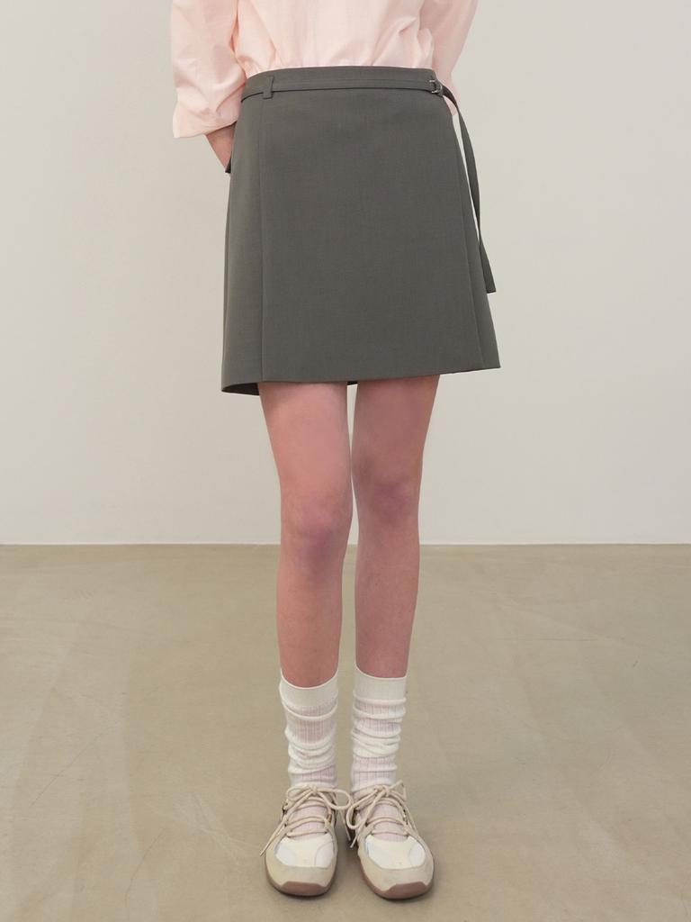Onaenon Semi A-Line Mini Skirt New5Ss208