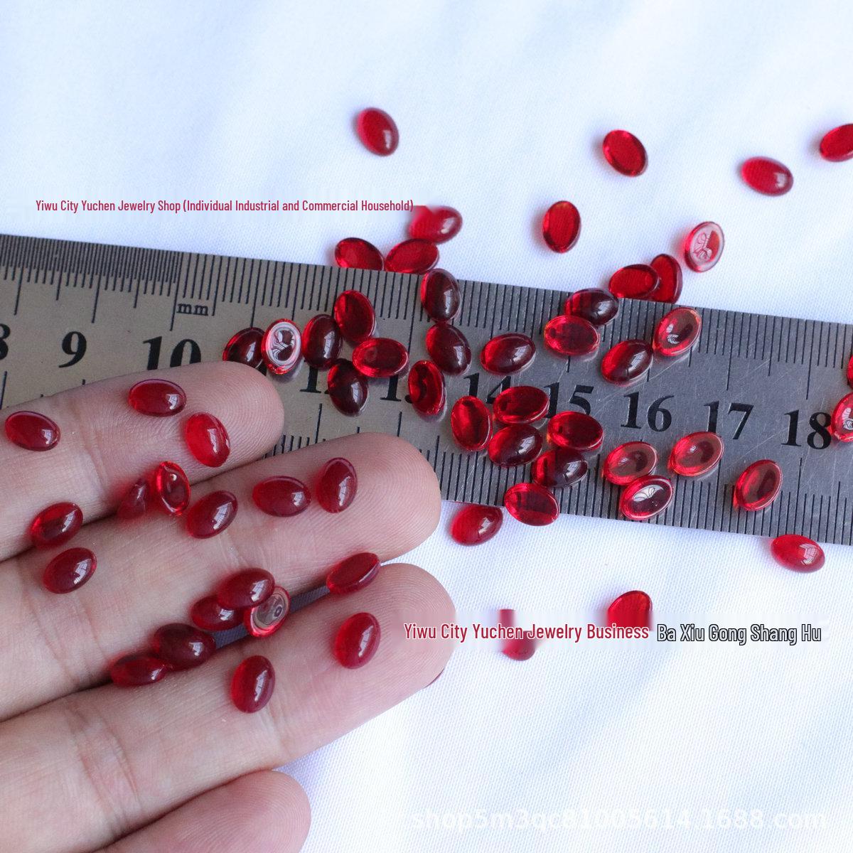 Oval Crystal Hairpin with 5x7mm Egg-shaped Glass for DIY Jewelry and Nail Art