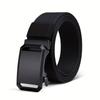 Men's Belt Automatic Metal Buckle Nylon Webbing Outdoor Work Tactical Belt Toothless Automatic Buckle Casual Sports Canvas Belts