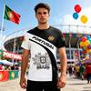 Men's Portugal Football Fan Short Sleeve T-Shirt Crew Neck Soccer Jersey World Cup Supporter Apparel Lightweight Breathable