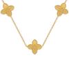 Laser Lucky Grass Temperament Personality Minimalist Wind Stove Real Gold Female Collarbone Necklace