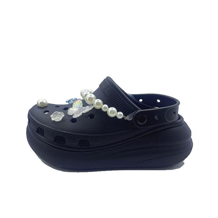 

Crocs Crystal Butterfly Аромат EVA Сладкие и Милые Модные Уличные Нишевые Дырявые Туфли Унисекс Черные 38-39 чёрный