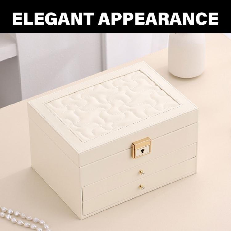 Wielofunkcyjny pojemnik do przechowywania biżuterii Elegancki stojak na biżuterię z wieloma warstwami Wytrzymałe etui na biżuterię ze skóry PU