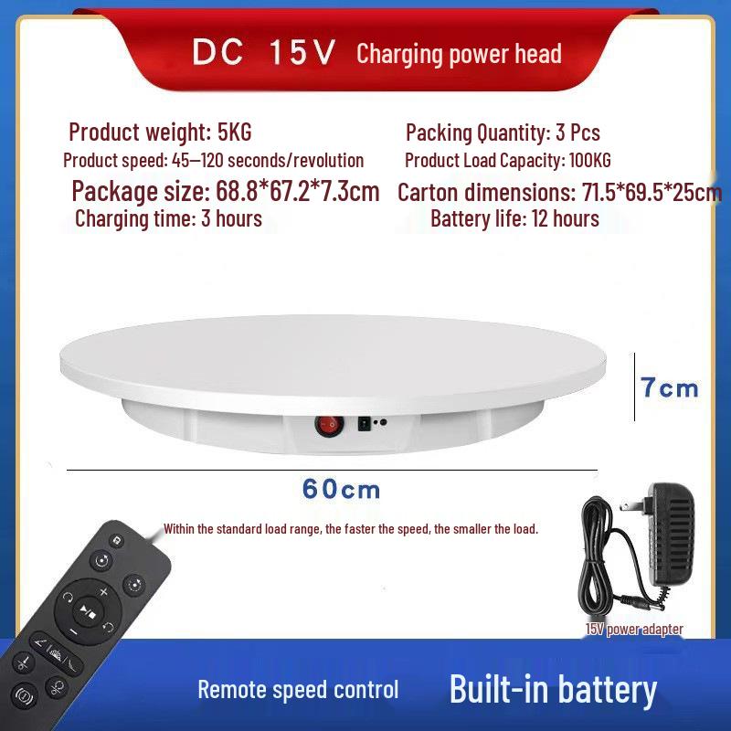High-Capacity Electric Rotating Display Stand for Photography and Video
