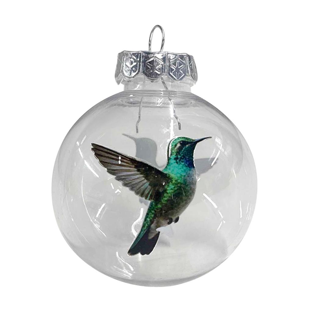 Vögel der Natur Kristallglas Kugel Weihnachtsbaumschmuck Set Xmas Baum Hängender Anhänger für Feiertag Weihnachten Party Hausdekoration