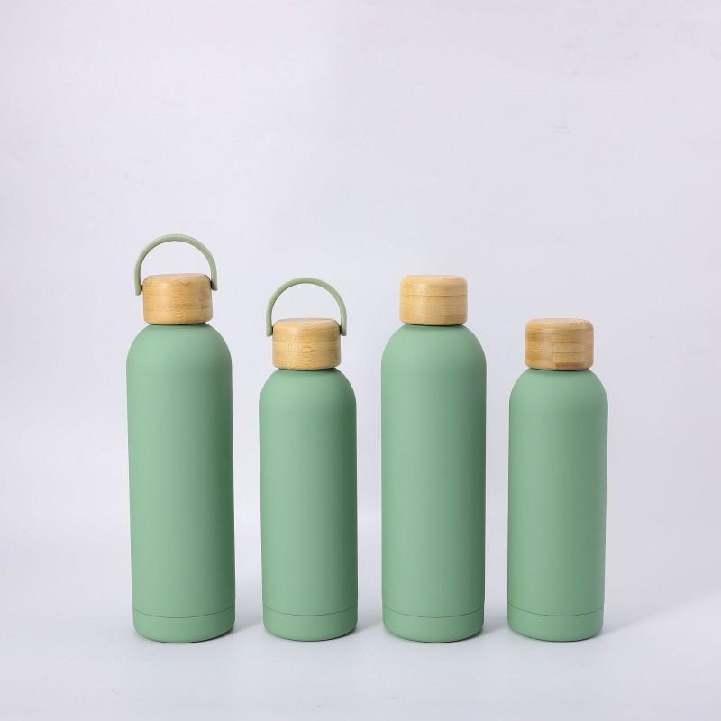 Stainless Steel Insulated Water Bottle With Handle 500ml Leakproof Portable Cup Outdoor Sports Travel Office