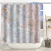 Marble Texture Printing Bathroom Non-Slip Floor Mat Shower Curtain Combination Carpet European And American Style