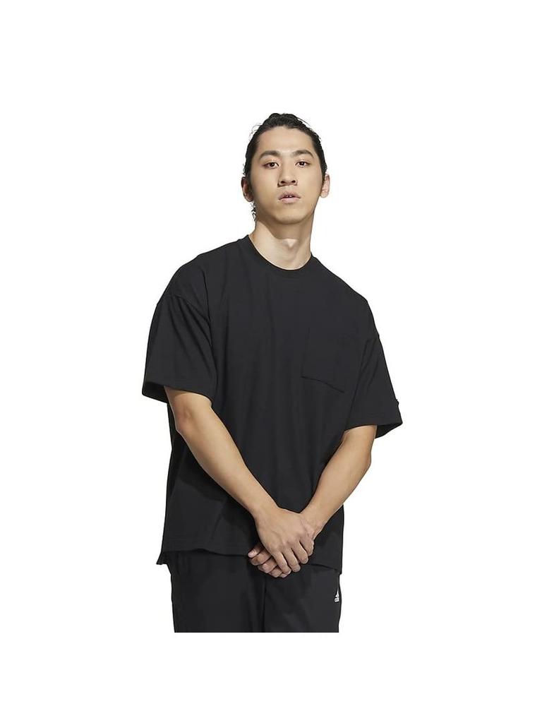 Adidas Badge of Sports Logo Short Sleeve Black Size T-Shirt, KO212, Men's, (HN0405), J/S