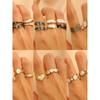 Bohemian Oil Drip Gradient Vintage Layered Titanium Steel Ring European and American Ins Style Geometric Open Stainless Steel Ring
