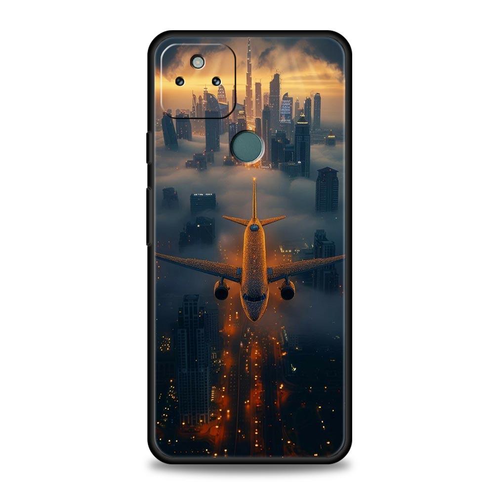 Travel-Nspired Airplane Route Phone Case Cover for Google Pixel 10 9 8 7 6 9A 8A 7A 6A Pro Shockproof Soft TPU 9 Pro XL Shell