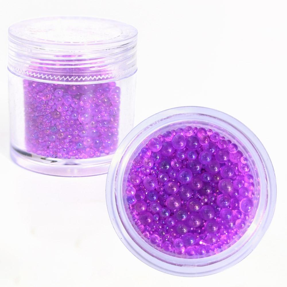 1 pot de 10 ml de perles de caviar 3D, strass, mini perles de verre, décoration d'ongles pour bricolage, soins des ongles, boule de cristal mixte sans trou