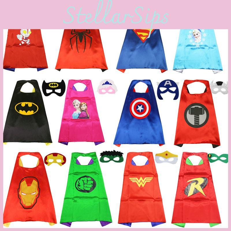 Turtle Ninja Superhero Cape Cloak Eye Mask Kid Halloween Cosplay Party Costume