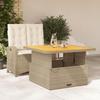VidaXL Garden Dining Set with 2 Pcs Cushions, Patio Table, Patio Furniture, Outdoor Furniture, Beige 3277355