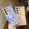 Laser Pattern Butterfly Suitable for Samsung S25ultra Mobile Phone Case Electroplating S24Plus Creative A56 Drop Protection Case