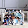 Various Styles of E-Elvis Pattern 3D Printed Rock Singer Sofa Blankets, Suitable for Adult and Children's Bedrooms and Living