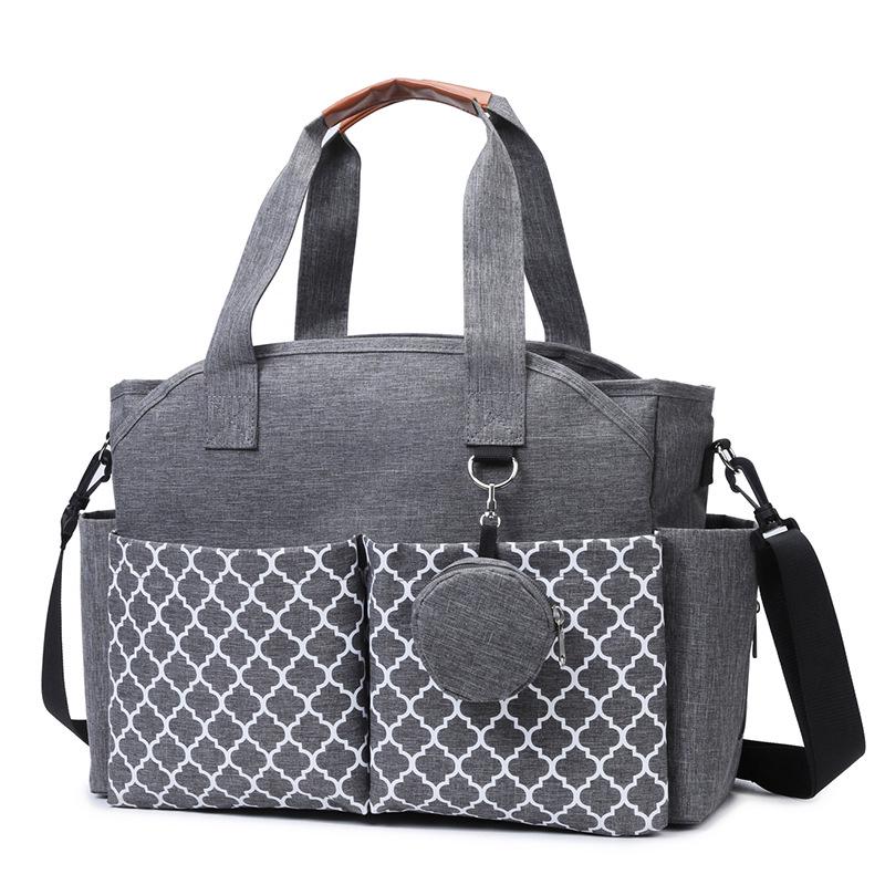 Mom & Baby Lightweight Tote: Single Shoulder Mummy Bag with Inner Divider for Travel & Commute