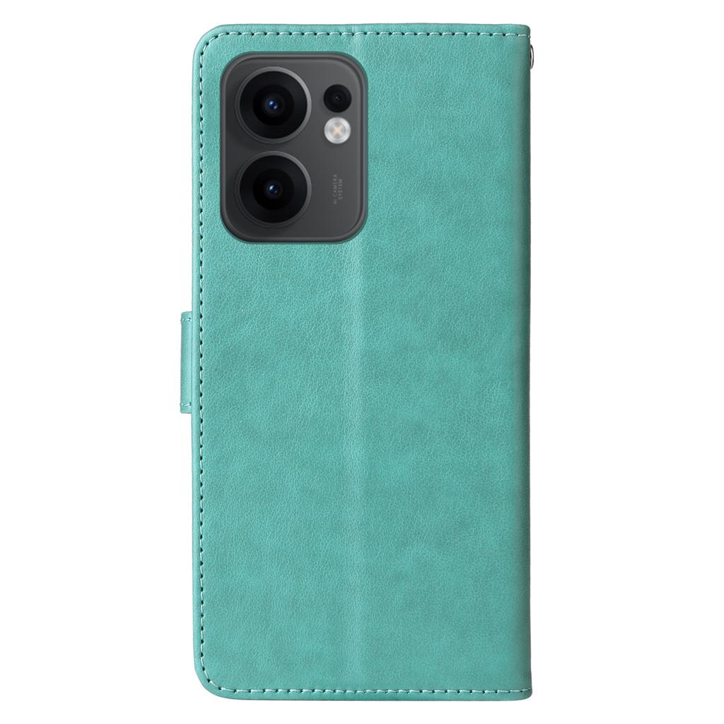 For Oppo Reno13 F 5G (Reno 13 FS 5G)/4G Leather Case Butterfly Floral Imprint Wallet Stand Cover