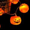 LED Pumpkinlights Halloween String Lights Home And Outdoor Decoration, Flickering, 10PCs Orange Light 5 Ft/10ft