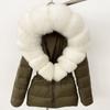OFTBUY Winter Jacket Women's Real Raccoon Fox Fur White Duck Down Coat Thick Warm