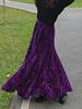 Elegant High-Waisted Dark Purple Velvet Mermaid Skirt - Slimming Autumn/Winter Style with Large Hem