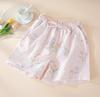 Damen Baumwollgaze Pyjamashorts mit Kirschen-Print - Leichte Sommer-Homewear, Vielseitig für den Außenbereich