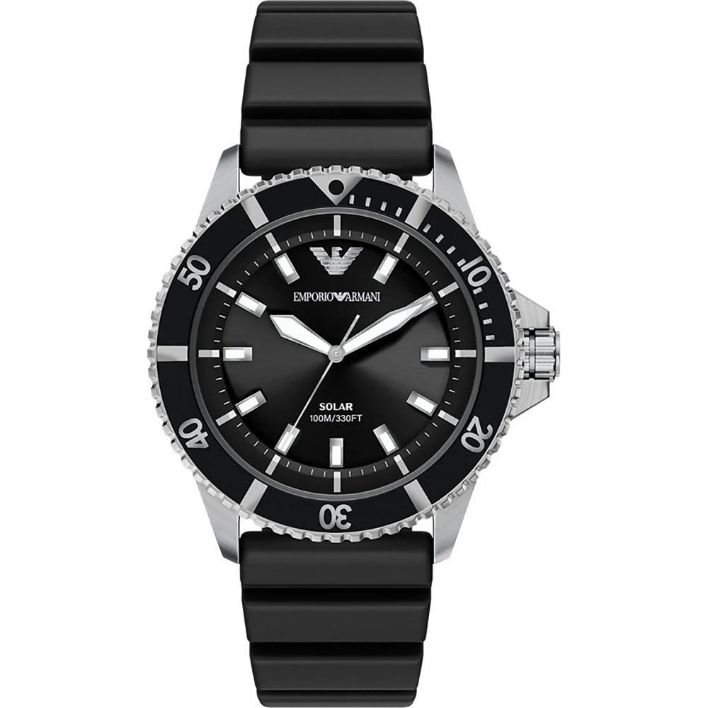 

Emporio Armani World Explorer Black Silicone Men s Solar Quartz Watch AR11788 чёрный