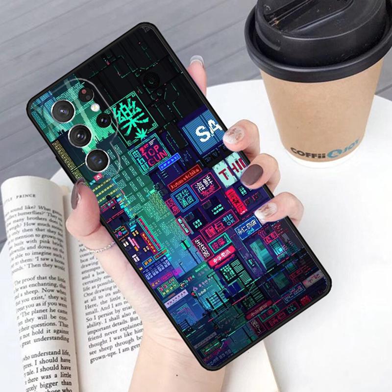 Art Pixel Aesthetic phone case Cover For Samsung Galaxy S24 S25 Ultra S21 S22 Ultra S10E Note 10 Plus Note 20 FE S23