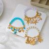Design Sense Marine Element Pendant Bracelet for Women Imitation Pearls Conch Starfish Beaded Bracelet Bohemian Jewelry Gift