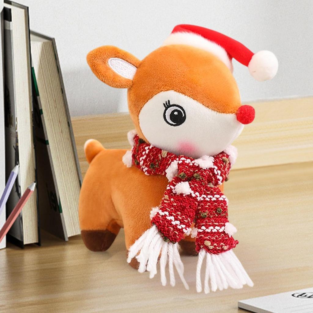 Xmas Pet Stuffed Doll, Reindeer Stuffed Animal Toy for Party Holiday
