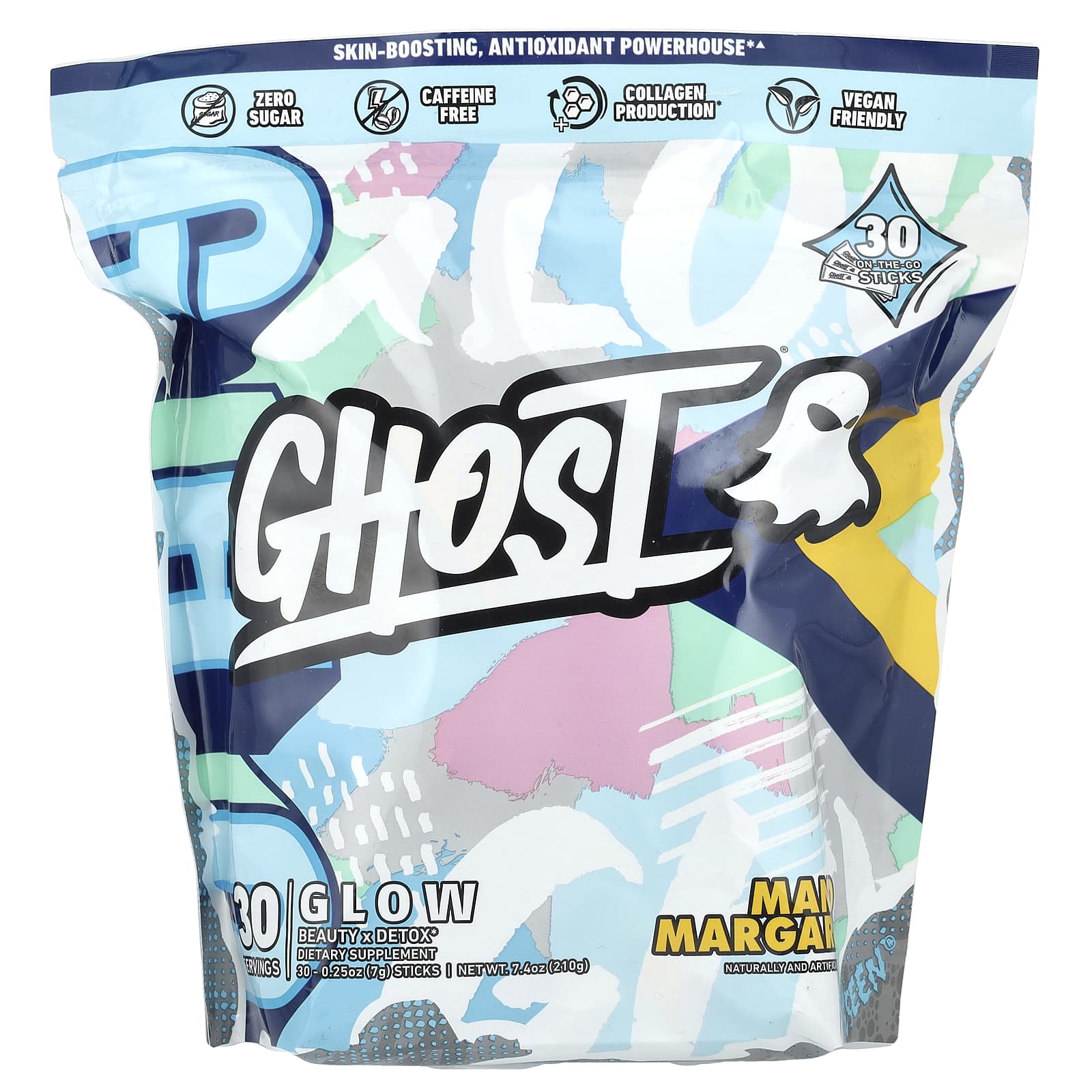 

Ghost, Glow, Mango Margarita, 30 sticks, 7 g (0.25 oz) each